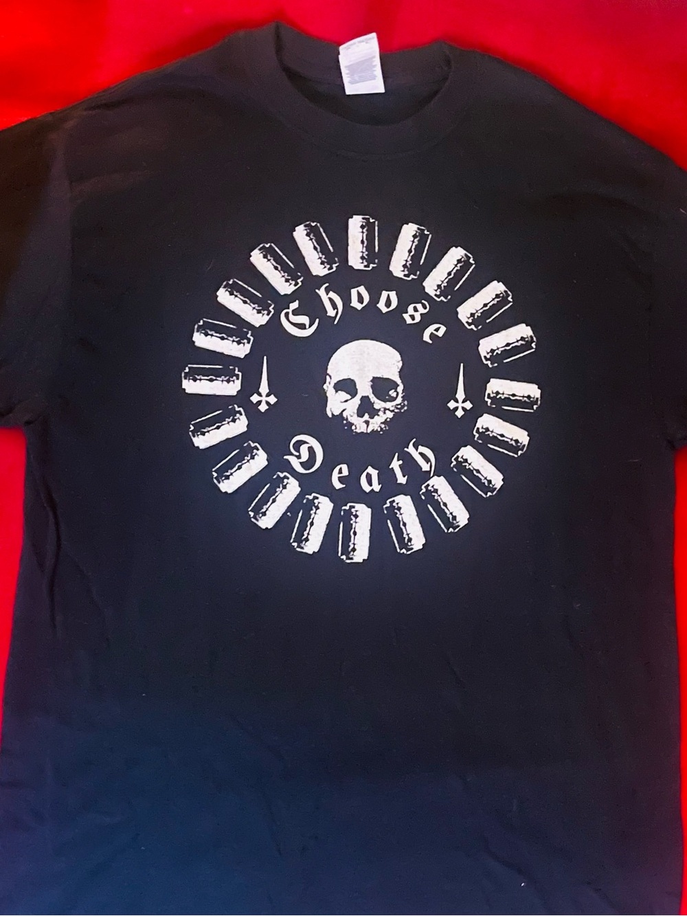 Choose Death Skull Graphic Black Tee